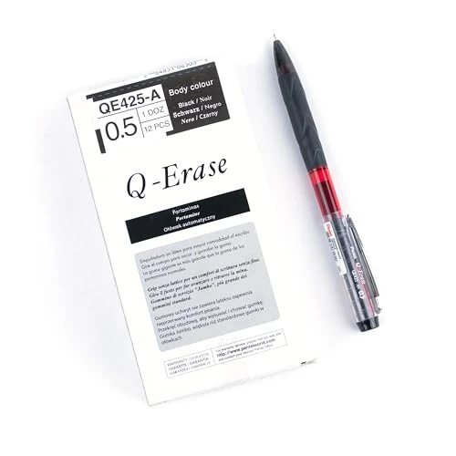 Tijdelijke aanbieding: Pentel Q-Erase QE425 vulpotlood met uitdraaibare gum, 0,5 mm, hardheidsgraad HB (12 stuks) van 20.77 € naar 20.77 € (0.00% korting)