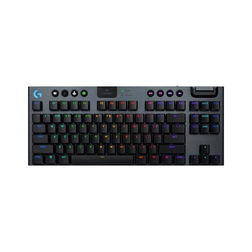 Offerta a tempo: Logitech G G915 X LIGHTSPEED TKL Tastiera gaming wireless a profilo ribassato, copritasti in PBT bicomponente, tasti completamente programmabili, GL Red Linear - PC/Mac, US INTL QWERTY Layout - Nero - 42% da 239.99 € a 139.99 €