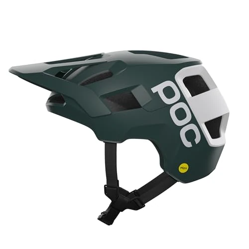 POC Unisex – kask dla dorosłych Kortal Race MIPS, Pargasite Green Matt/Hydrogen White Matt, L (59-62 cm)