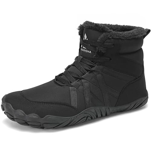 Oferta limitada: Mishansha Barefoot Botas Invierno Hombre Botines Cálidos para Mujer Forro Zapatos de Nieve Minimalistas Boots 44EU de 42.99 EUR a 18.99 EUR (ahorro 56%)