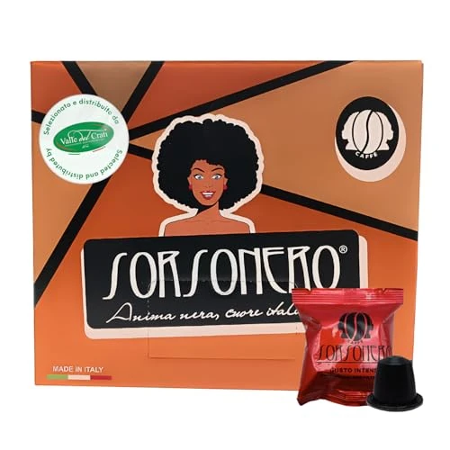 Offerta a tempo: Caffè Sorsonero Cremoso 100 Capsule compatibile con Nespresso | Caffè Premium in Capsule | Caffe Cremoso e Aroma Intenso — 33% da 29,90 € a 19,90 €