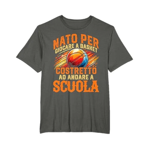 Cestista Bambino Regalo Basket Nato per Giocare A Basket Maglietta