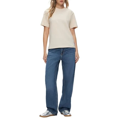 Zeitlich begrenztes Angebot: LTB Jeans Damen T-Shirt hergestellt aus Baumwolle in Beige Regular - Größe L von 6.83 € auf 6.83 € (0.00% Rabatt)