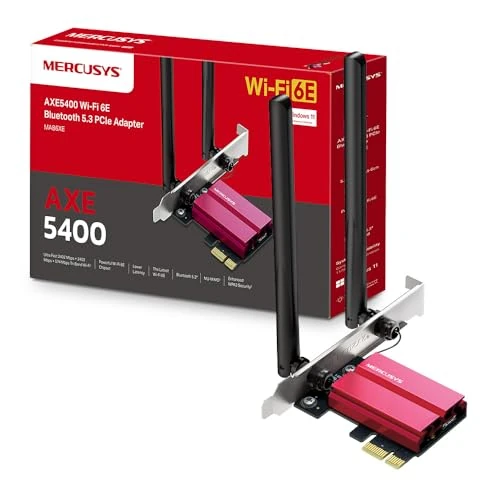 Offerta a tempo: MERCUSYS TP-Link MA86XE V2 PCIe Adapter AXE5400Mbps Wi-Fi 6E Bluetooth 5.3 — 8% da 24,99 € a 22,99 €