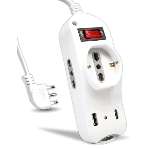 Offerta a tempo: V-TAC Multipresa Elettrica USB C Power Delivery 20W + Porta USB A + 2 Prese Laterali — 4% da 18,99 € a 18,17 €