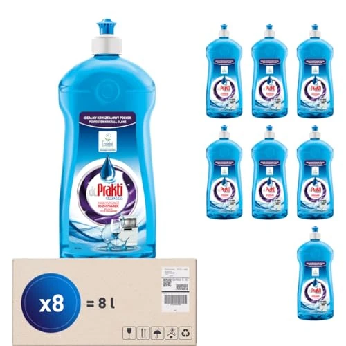 Offerta a tempo: dr.Prakti Brillantante per lavastoviglie, dà lucentezza alle stoviglie, non lascia aloni, facilita l'asciugatura, 1 l x 8 pezzi - 25% da 31.87 € a 24.00 €