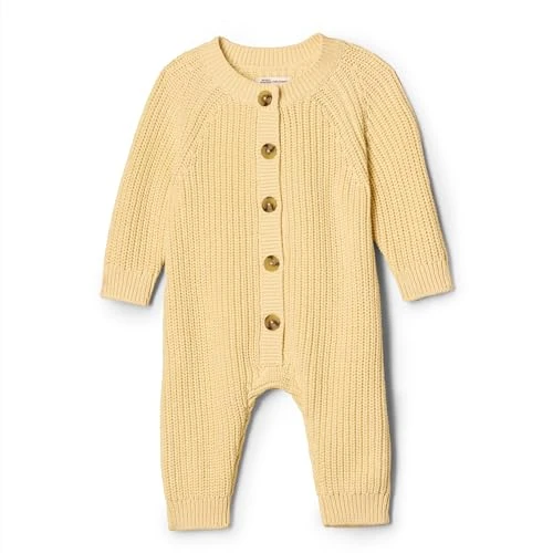 Offerta a tempo: Amazon Essentials x Sofia Grainge Tuta Lavorata a Maglia Unisex Bimbi, Giallo Burro, 6-9 Mesi - 30% da 16.61 € a 11.70 €