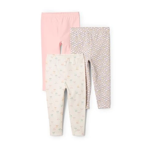 Limitiertes Angebot: Amazon Essentials x Sofia Grainge Mädchen Leggings, 3er-Pack, Häschengesichter/Rosa/Runde Bäume, 2 Jahre von 12.50 EUR auf 10.17 EUR (Spare 19%)