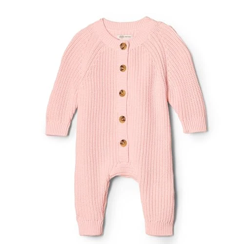 Amazon Essentials x Sofia Grainge Combinaison en tricot Mixte Bébé, Rose Clair, 18 mois
