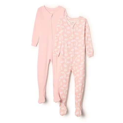 Offerta a tempo: Amazon Essentials x Sofia Grainge Pigiami con Piedi Attillati in Cotone Unisex - Bambini e Ragazzi, Confezione da 2, Orsi Polari/Rosa, Prematuro - 0.00% da 25.20 € a 25.20 €