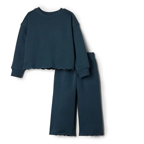 Offerta a tempo: Amazon Essentials Sofia Grainge - Completo con Pantaloni e Top in Spugna Francese, da Bambina, 0-3 Mesi, Colore: Blu Scuro - 27% da 18.60 € a 13.58 €