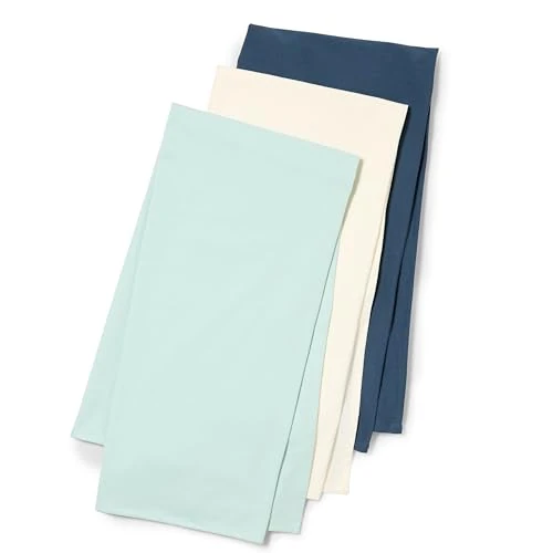 Limited-time offer: Amazon Essentials x Sofia Grainge Unisex Babies' Swaddle Blanket, Muslin Cloth 107 cm x 107 cm, Pack of 3, Ivory/Navy/Pale Green, One Size from 17.90 £ to 17.90 £ (save 0.00%)