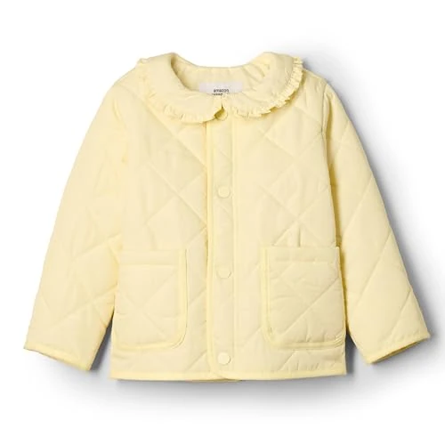 Limited-time offer: Amazon Essentials x Sofia Grainge Girls' Midweight Field Jacket with Ruffle, Butter Yellow, 3 Years from 22.40 £ to 22.40 £ (save 0.00%)