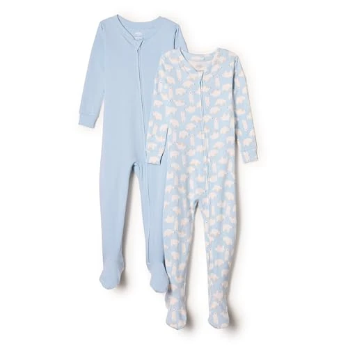 Offerta a tempo: Amazon Essentials x Sofia Grainge Pigiami con Piedi Attillati in Cotone Unisex - Bambini e Ragazzi, Confezione da 2, Blu Chiaro/Orsi Polari, 18 Mesi - 5% da 20.98 € a 19.93 €