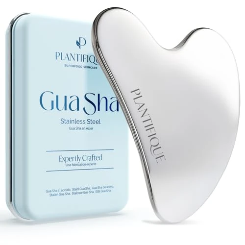 Zeitlich begrenztes Angebot: PLANTIFIQUE Gua Sha Edelstahl zur Formung der Kieferpartie und zur Reduzierung von Schwellungen - Gesichtsmassagegerät Guasha Stein - Face Massager von 12.95 € auf 8.97 € (31% Rabatt)