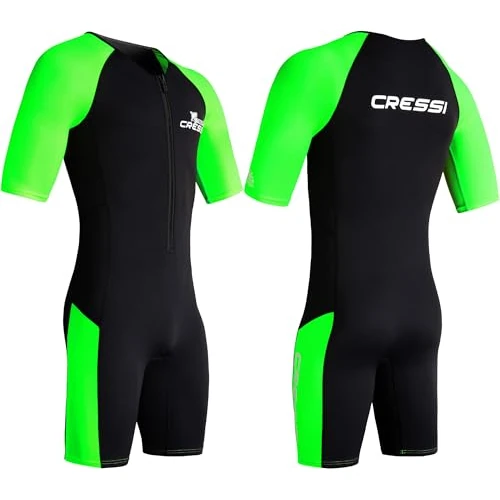 Offre limitée : CRESSI Tiburon Man Shorty Wetsuit 2mm - Combinaison de Plongée Courte Hommes pour la Plongée, la Natation et Les Sports Aquatiques, Néoprène/Elastane Ultra-Extensible, Noir/Fluo Lime, M/3 de 59.99 € à 59.99 € (0.00% de remise)