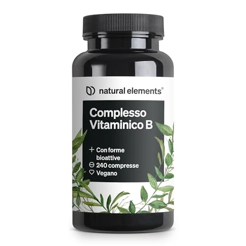 Offerta a tempo: Complesso Vitaminico B – 240 compresse – con 8 vitamine B essenziali e cofattori – con forme bioattive – vegano, ad alto dosaggio – testato in laboratorio - 35% da 21.99 € a 14.29 €