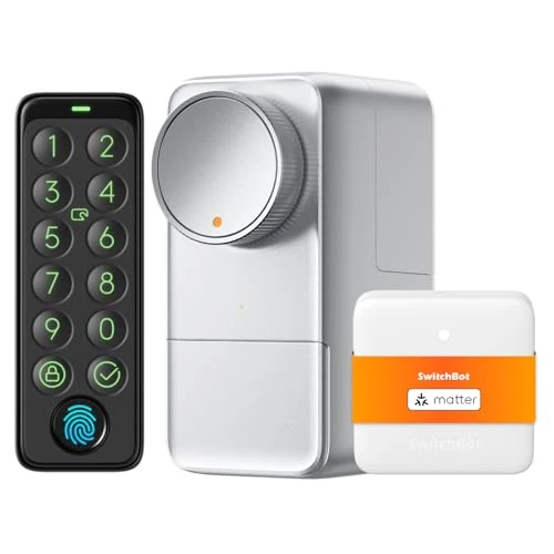 Begrenztes Angebot: SwitchBot WLAN Smart Lock Pro mit Touchscreen-Tastatur, Türriegelschlösser, Smartes Türschloss, Elektronisches Türschloss, Türöffner per App, Fingerprint, Code, Alexa, Google, unterstützt Matter von 241.92 EUR auf 149.99 EUR (Rabatt 38%)