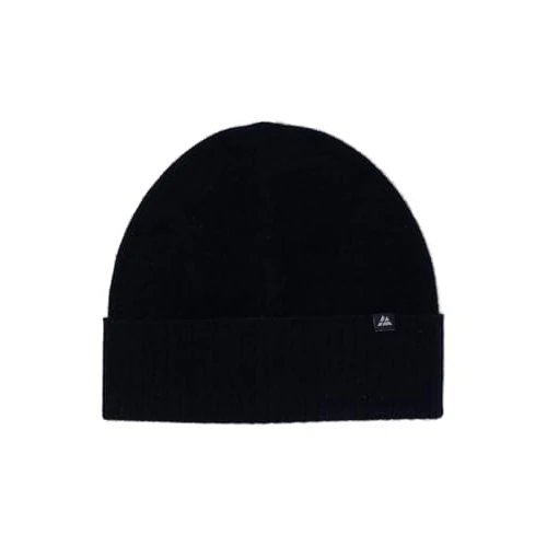DANISH ENDURANCE 100% Kaschmir Mütze, Luxuriös Weich, Warme Thermo Wollmütze, Premium Komfort, Unisex, Beanie für Damen & Herren, Schwarz, Einheitsgröße