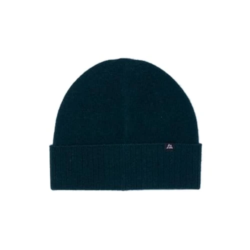 DANISH ENDURANCE 100% Kaschmir Mütze, Luxuriös Weich, Warme Thermo Wollmütze, Premium Komfort, Unisex, Beanie für Damen & Herren, Dunkelgrün, Einheitsgröße