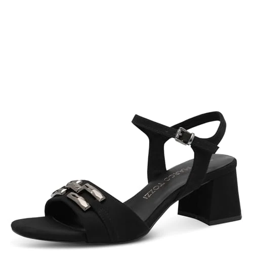 Offerta a tempo: MARCO TOZZI Sandalo da donna 2-28381-44 con tacco, Nero, 40 EU - 19% da 40.45 € a 32.94 €