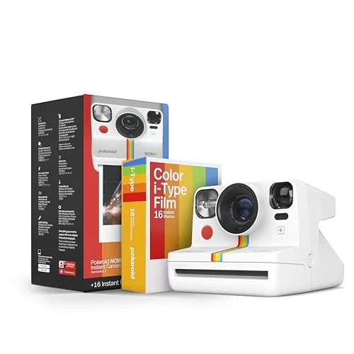 Offerta a tempo: Polaroid Now+ Generation 2 – Fotocamera + Film Bundle (16 foto incluse) – Bianco – Fotocamera a pellicola istantanea controllata da app Bluetooth – 6437 - 35% da 169.99 € a 109.99 €