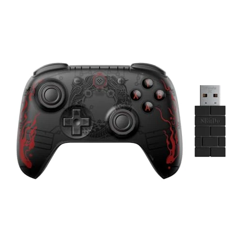 Offerta a tempo: 8Bitdo Ultimate 2C Wireless Controller for Windows PC and Android, with Hall Effect Joysticks and Hall Triggers, 1000Hz Polling Rate, and Remappable L4/R4 Bumpers - Black Myth: Wukong - 15% da 38.74 € a 32.92 €