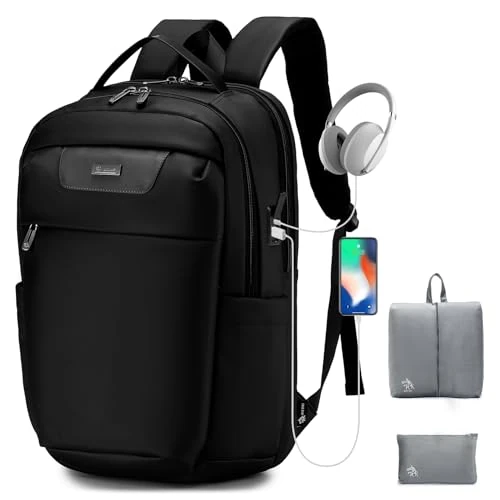 BAGROUPS Bagages Cabine Sac a dos Homme Sac voyage cabine pour Bagage cabine 55x35x25 Imperméable Travel Backpack pour Ordinateur Portable 17 Pouces avec USB Charging Port
