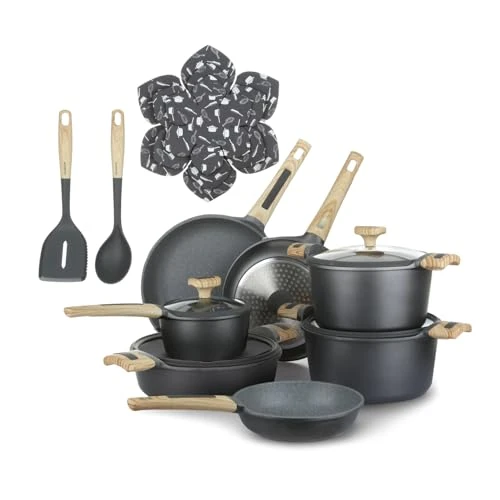 Offre limitée : KASANOVA batterie de casseroles à induction Evolution, antiadhésives, casseroles pour induction et toutes les plaques de cuisson, haute qualité (16 pièces) de 249.00 EUR à 249.00 EUR (remise 0%)