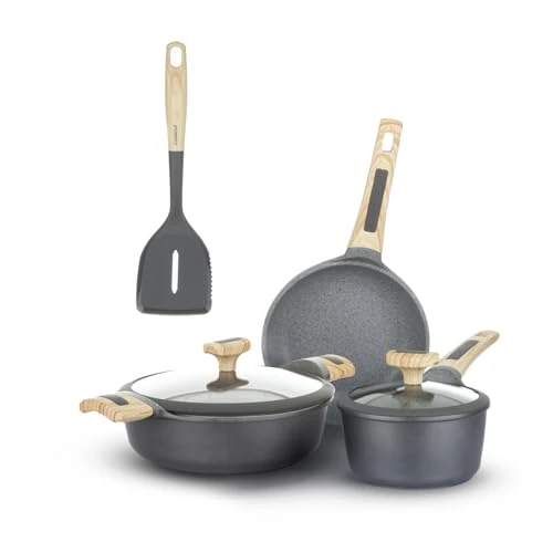 KASANOVA batteria di pentole Evolution antiaderenti 6 pezzi - pentole per induzione e ogni piano cottura