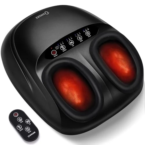 Offre limitée : Shiatsu Masseur de Pieds avec Chaleur, Pétrissage, Roulement et Compression d'air, 2026 Appareil Massage Pied électrique pour la Fasciite Plantaire, 3 Modes de Chaleur & 3 Modes Massage, Cadeaux, Noir de 90.24 € à 109.99 € (-21.89% de remi