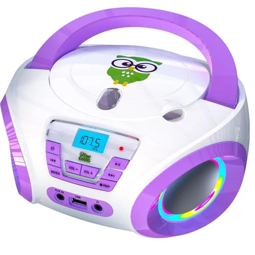 Offerta a tempo: TinyGeeks Tunes CD PLAYER BAMBINI - NUOVO + Radio FM + Batterie incluse + LETTORE CD BAMBINI con altoparlanti + Regalo perfetto per bambini - Viola - 24% da 48.97 € a 37.22 €