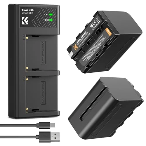 Limited-time offer: K&F CONCEPT 2 Pack NP-F970 Battery with LED Charger, Compatible with Sony NP-F550 F570 F750 F770 F930 F950 F960 F970, High-Power LED Lights, Monitors, Camera Sliders, and More from 49.99 £ to 49.99 £ (save 0.00%)