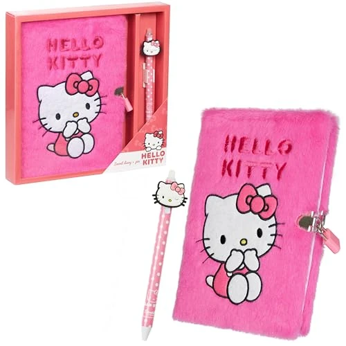 Limitiertes Angebot: Hello Kitty Tagebuch mit Schloss mit Schlüssel Kuromi Notizbuch A5 mit Stift Tagebuch Mädchen Schreibwaren Set Schulbedarf Geschenke für Kinder (Rosa) von 17.09 EUR auf 15.49 EUR (Spare 9%)