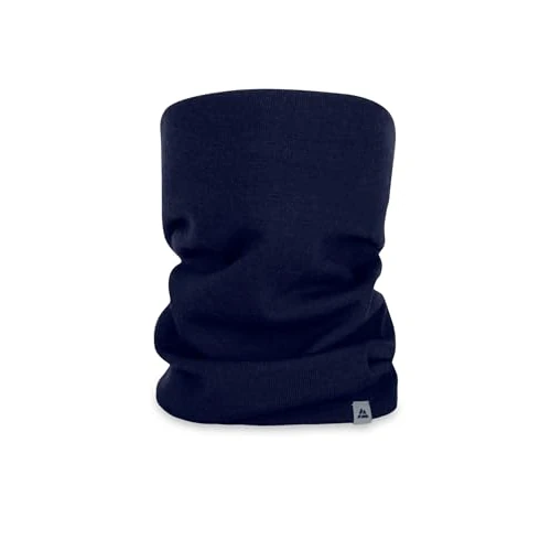 DANISH ENDURANCE Merino Multifunktionstuch, Winter Schlauchschal, Loop Schal, Stirnband oder Nackewärmer,Atmungsaktiv&Warm, Unisex, für Damen & Herren, Dunkles Marineblau, Einheitsgröße