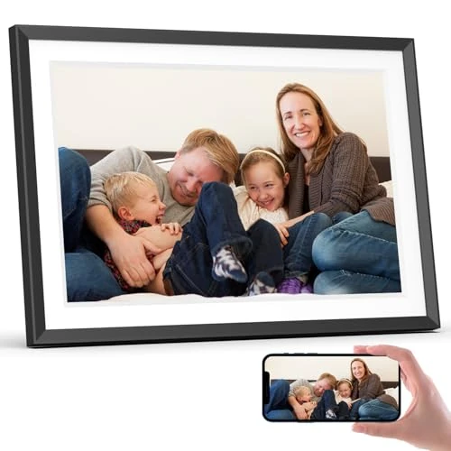 THOMSON Digitale fotolijst, 25,6 cm (10,1 inch), digitale fotolijst, wifi, 32 GB, 1280 x 800 HD, IPS-touchscreen, delen van foto's, muziek, video's van de speler, kalender