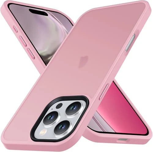 Limitiertes Angebot: Anqrp Zero Serie für iPhone 16 Pro Max Hülle Kompatibel Induktive Aufladung, Transluzente Matte Slim Handyhülle Militärische Klasse Stoßfest Robuste Schutzhülle, Glücks Rosa von 15.99 EUR auf 15.99 EUR (Spare 0%)