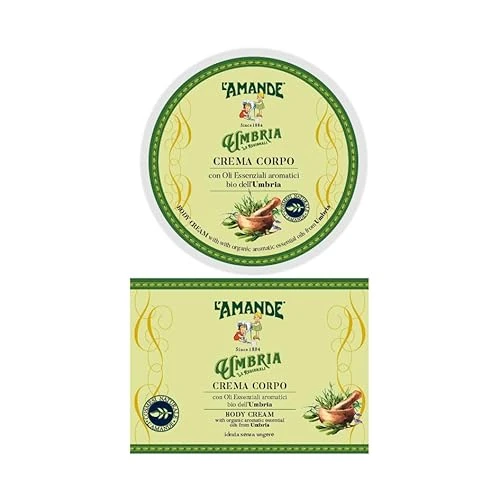 Offerta a tempo: L'AMANDE - Crema Corpo Profumata con Acido Ialuronico, Vitamina E, Olio di Mandorle Dolci e Burro di Karitè, Delicata ed Emolliente, Crema Corpo Idratante Pelle Secca, Pelle Morbida e Vellutata 200 ml - 0% da 14.98 € a 14.98 €