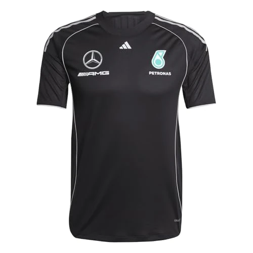 adidas Herren Mercedes - AMG Petronas Formula ONE Team Mechanics Jersey Men, Black/Reflective Silver, M