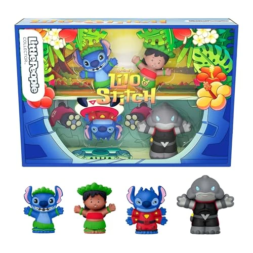 Little People Collector Lilo en Stitch Speciale Uitgaveset voor Volwassenen en Fans, 4 Figuren in een Vensterverpakking, JFC77