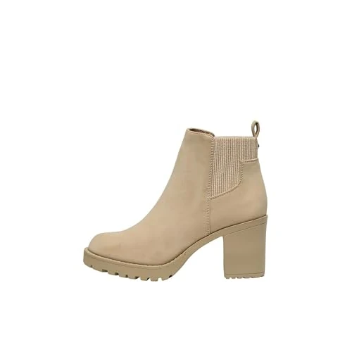 Oferta limitada: Only Onlbarbara Noos - Botines de tacón para mujer, color beige, talla 41 EU, beige, 41 EU de 46.74 EUR a 46.74 EUR (ahorro 0%)
