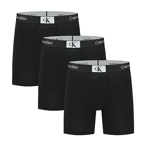 Offerta a tempo: Calvin Klein Uomo Pantaloncini Boxer Confezione da 3 Balance con Fascia con Logo, Nero (Black), L - 40% da 44.90 € a 26.85 €