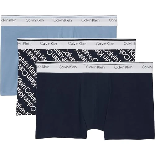 Limited-time offer: Calvin Klein TRUNK 3 PK Trunk Men's, BLACK (BLACK/WRAPPED LOGO_BLACK/REGATTA), XL from 24.82 £ to 24.82 £ (save 0.00%)
