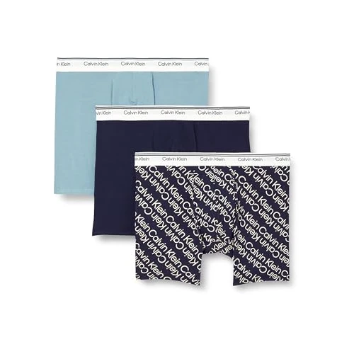 Offerta a tempo: Calvin Klein Uomo Pantaloncini Boxer Confezione da 3 Balance Vita Bassa, Multicolore (Turbulence/CK CK Logo_Black/ Black), XL - 0% da 22.24 € a 22.24 €