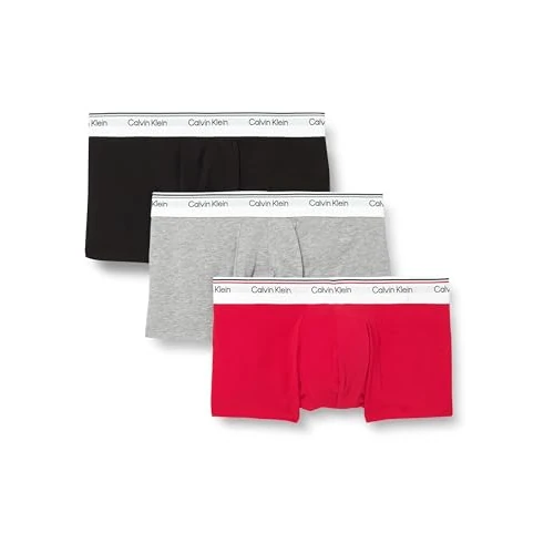 Calvin Klein Heren Low Rise Trunk (Pack van 3), Grijs (Empower/Grijs Heather/Zwart), M