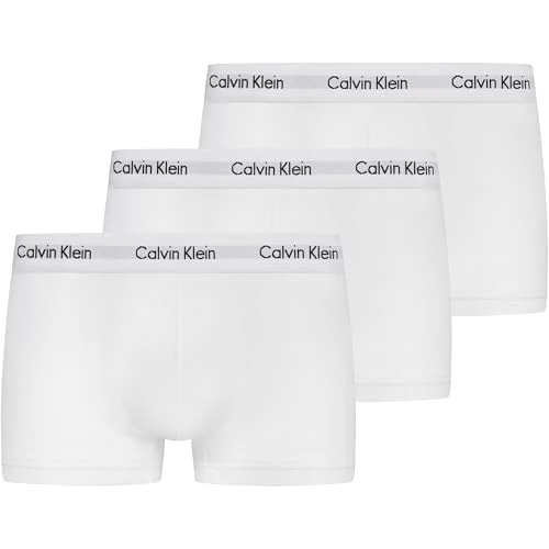 CALVIN KLEIN LOW RISE TRUNK 3PK 000NP2765A, Coffre taille basse Homme, WHITE (WHITE), XL