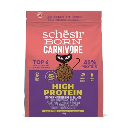 Oferta limitada: Schesir Born Carnivore, Croquetas horneadas para Gatos Adultos con Sabor a Pollo y Arenque (Bolsa de 255 g) de 5.49 € a 5.49 € (ahorro 0.00%)