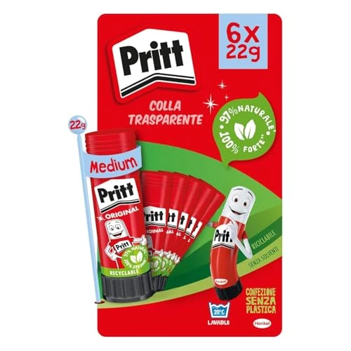 Begrenztes Angebot: Pritt Klebestift, 6 x 22 g, Pritt sicherer und zuverlässiger Klebestift für Bastel- und Bastelarbeiten, mit starkem Halt für Schule und Büro, 6 Sticks x 22 g von 61.95 EUR auf 61.95 EUR (Rabatt 0%)