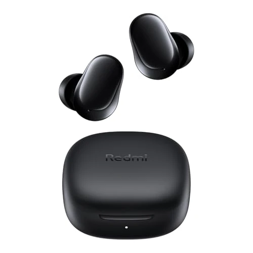 XIAOMI Redmi Buds 6 Play – Wireless Bluetooth Headphone in-ear, 10mm large dynamic driver, 5 EQ modes, Up to 7.5h+36h Battery Life, 10min charging provides 3h music play, IPX4 – Black