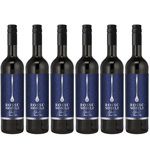 Offerta a tempo: Rosso Nobile - Dark Chocolate, vino rosso secco con raffinati aromi di cioccolato fondente (6 x 0,75 l) - 0% da 16.49 € a 16.49 €